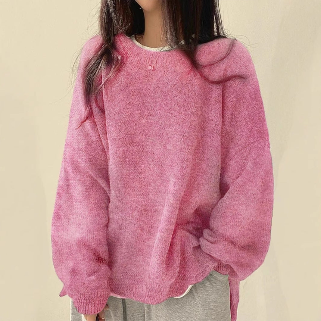 🎉New Arrival💛Casual Split Hem Sweater | Drop Shoulder, Round Neck, Fall Winter🔥Buy 2 Free Shipping& 10% off