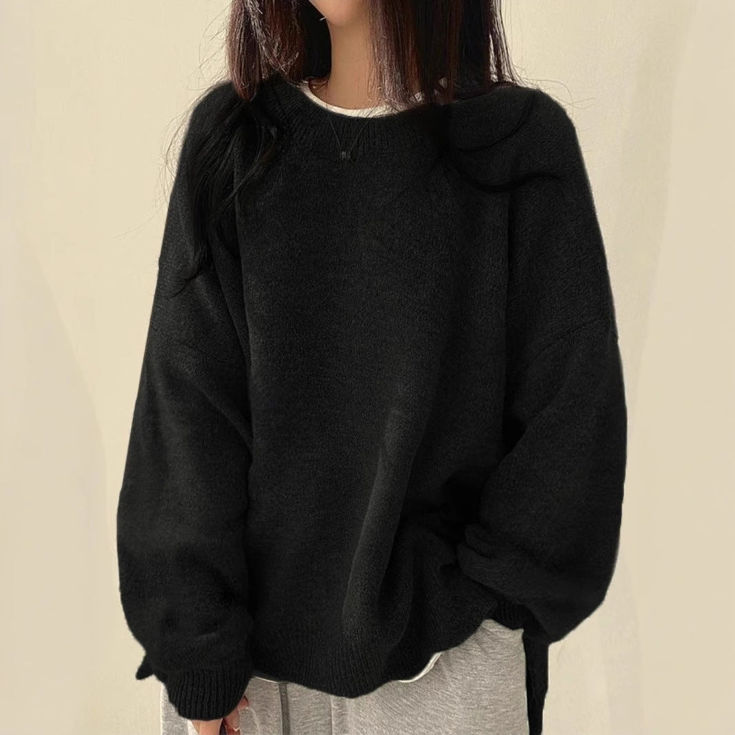 🎉New Arrival💛Casual Split Hem Sweater | Drop Shoulder, Round Neck, Fall Winter🔥Buy 2 Free Shipping& 10% off