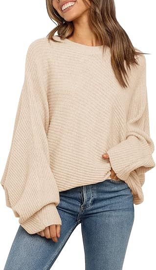 🎉New Arrival💛Women‘s Chic Batwing Sweater | Round Neck, Relaxed Fit, Spring Fall Top🔥Buy 2 Free Shipping& 10% off