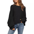 🎉New Arrival💛Women‘s Chic Batwing Sweater | Round Neck, Relaxed Fit, Spring Fall Top🔥Buy 2 Free Shipping& 10% off