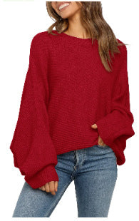 🎉New Arrival💛Women‘s Chic Batwing Sweater | Round Neck, Relaxed Fit, Spring Fall Top🔥Buy 2 Free Shipping& 10% off