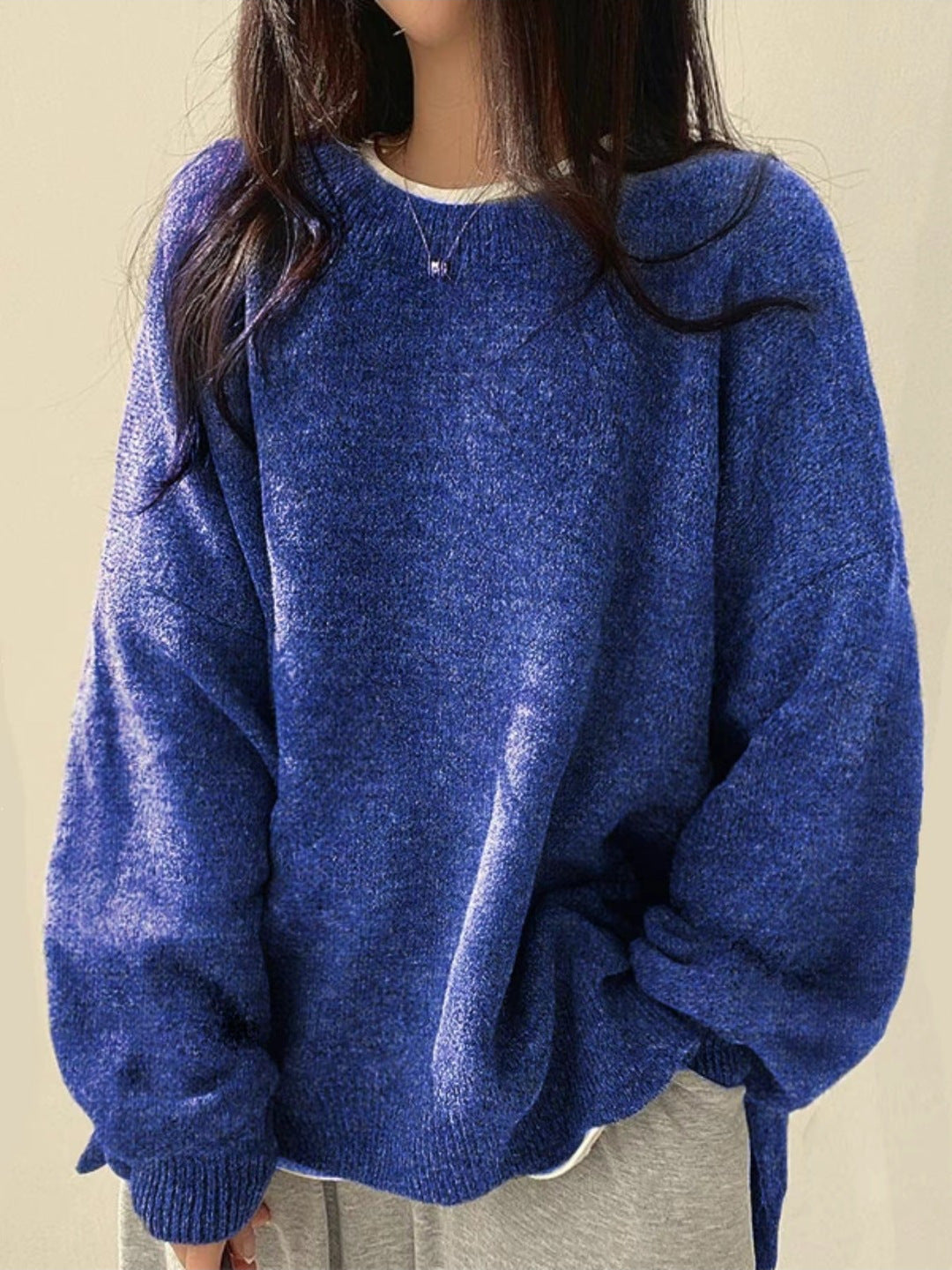 🎉New Arrival💛Casual Split Hem Sweater | Drop Shoulder, Round Neck, Fall Winter🔥Buy 2 Free Shipping& 10% off