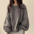🎉New Arrival💛Casual Split Hem Sweater | Drop Shoulder, Round Neck, Fall Winter🔥Buy 2 Free Shipping& 10% off